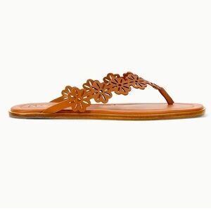 Brand new STAUD Dante Floral Thong Slide in Tan Size 8